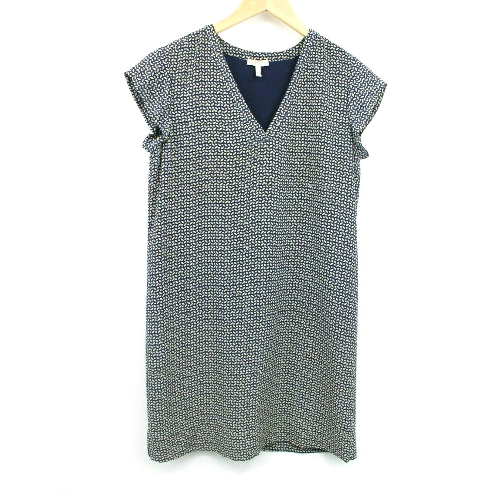 Joie Dress Womens Geometric Print Short Sleeve V-Neck‎ Multicolor Short Size XS